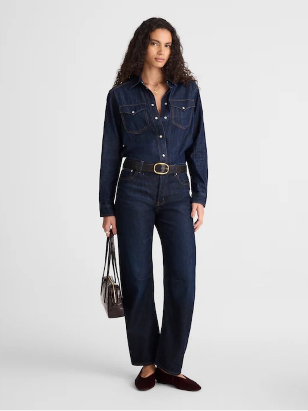 NWT Madewell The Tall Darted Barrel-Leg Jean in SoftDrape Foundry Wash Size 30